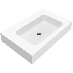 Cristalstone Linea Simpla umywalka 70x45 cm prostokątna ścienna biała U700-MCOT/BO