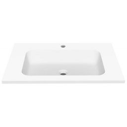Cristalstone Linea Simpla umywalka 70x45 cm prostokątna wpuszczana biała U700-MCOT/CR