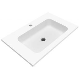 Cristalstone Linea Simpla umywalka 70x45 cm prostokątna wpuszczana biała U700-MCOT/CR