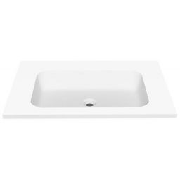 Cristalstone Linea Simpla umywalka 70x45 cm wpuszczana prostokątna biały U700-MCOT/CR/BO