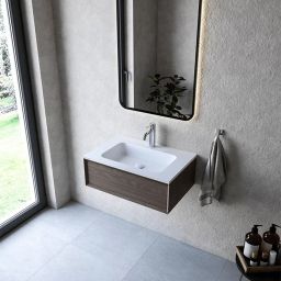 Cristalstone Linea Simpla umywalka 70x45 cm wpuszczana prostokątna biały U700-MCOT/CR/BO