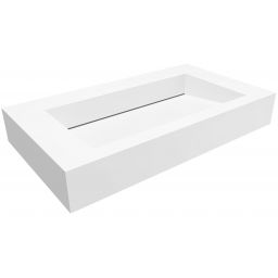 Cristalstone Linea Ideal umywalka 80x45 cm prostokątna ścienna biała U800-MCOLC/BO