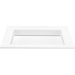 Cristalstone Linea Ideal umywalka 80x45 cm wpuszczana prostokątna biały U800-MCOLC/CR/BO