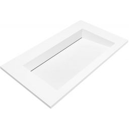 Cristalstone Linea Ideal umywalka 80x45 cm wpuszczana prostokątna biały U800-MCOLC/CR/BO