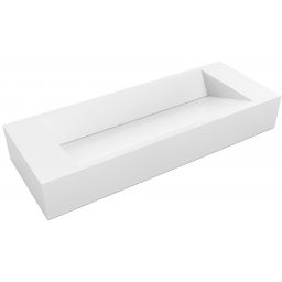 Cristalstone Linea Diago umywalka 80x30 cm prostokątna nablatowa biała U800-MCOLCW