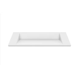 Cristalstone Linea Diago umywalka 80x30 cm prostokątna wpuszczana biała U800-MCOLCW/CR