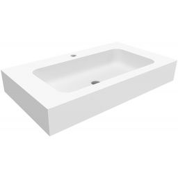 Cristalstone Linea Simpla umywalka 80x45 cm prostokątna ścienna biała U800-MCOT