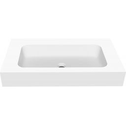 Cristalstone Linea Simpla umywalka 80x45 cm prostokątna ścienna biała U800-MCOT/BO