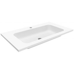 Cristalstone Linea Simpla umywalka 80x45 cm prostokątna wpuszczana biała U800-MCOT/CR