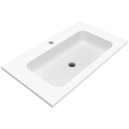 Cristalstone Linea Simpla umywalka 80x45 cm prostokątna wpuszczana biała U800-MCOT/CR