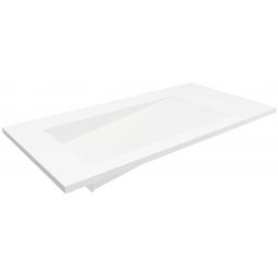 Cristalstone Linea Ideal umywalka 90x45 cm wpuszczana prostokątna biały U900-MBLOLB/CR/BO