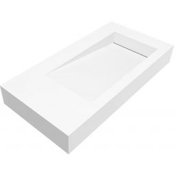 Cristalstone Linea Ideal umywalka 90x45 cm ścienna prostokątna biały U900-MBPOLB/BO