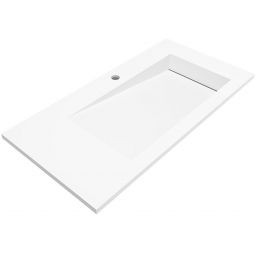 Cristalstone Linea Ideal umywalka 90x45 cm wpuszczana prostokątna biały U900-MBPOLB/CR