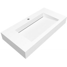 Cristalstone Linea Ideal umywalka 90x45 cm ścienna prostokątna biały U900-MCOLC