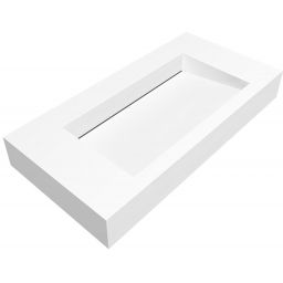 Cristalstone Linea Ideal umywalka 90x45 cm ścienna prostokątna biały U900-MCOLC/BO