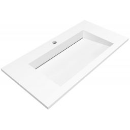 Cristalstone Linea Ideal umywalka 90x45 cm wpuszczana prostokątna biały U900-MCOLC/CR