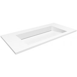 Cristalstone Linea Ideal umywalka 90x45 cm wpuszczana prostokątna biały U900-MCOLC/CR/BO