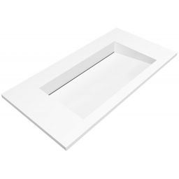 Cristalstone Linea Ideal umywalka 90x45 cm wpuszczana prostokątna biały U900-MCOLC/CR/BO