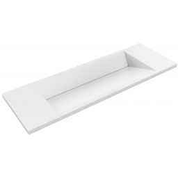Cristalstone Linea Diago umywalka 90x30 cm prostokątna wpuszczana-z blatem biała U900-MCOLCW/CR