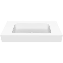 Cristalstone Linea Simpla umywalka 90x45 cm prostokątna ścienna-z blatem biała U900-MCOT/BO
