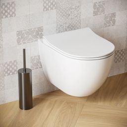 Cersanit Zen szczotka toaletowa stojąca czarna-gun metal S951-880