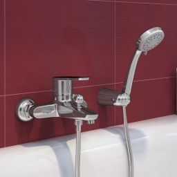 Cersanit Cari bateria wannowo-prysznicowa ścienna chrom S951-002