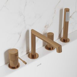 Cersanit Zen bateria wannowo-prysznicowa nawannowa miedź szczotkowana S951-798