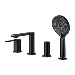 Cersanit Virgo bateria wannowo-prysznicowa nawannowa czarna S522-108