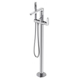 Cersanit Inverto bateria wannowo-prysznicowa wolnostojąca chrom uchwyty 2 Design in 1 chrom i czarny S951-287