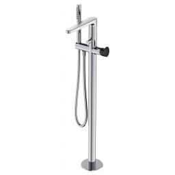 Cersanit Inverto bateria wannowo-prysznicowa wolnostojąca chrom uchwyty 2 Design in 1 chrom i czarny S951-287