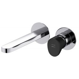 Cersanit Inverto bateria umywalkowa podtynkowa chrom uchwyty 2 Design in 1 chrom i czarny S951-302