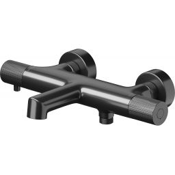 Cersanit Zen bateria wannowo-prysznicowa ścienna termostatyczna gun metal S951-569