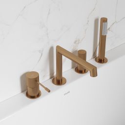 Cersanit Zen bateria wannowo-prysznicowa nawannowa miedź szczotkowana S951-798