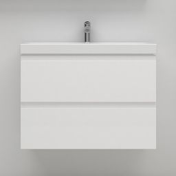 Cersanit Moduo Slim umywalka 80 cm z szafką wiszącą szarą S801-224-DSM