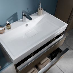 Cersanit Virgo szafka 60 cm podumywalkowa wisząca szary/dąb S522-021