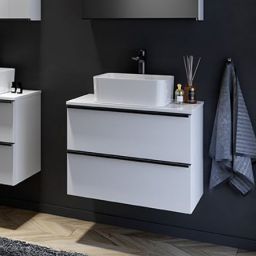 Cersanit Virgo szafka 60 cm podumywalkowa wisząca z blatem szary/dąb S522-022