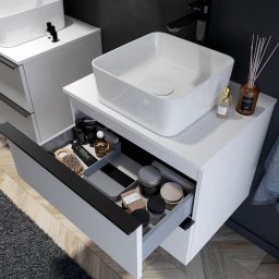 Cersanit Virgo szafka 80 cm podumywalkowa wisząca z blatem biała S522-027