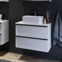 Cersanit Virgo szafka 80 cm podumywalkowa wisząca z blatem szary/dąb S522-030