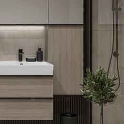 Cersanit Virgo szafka 40 cm wisząca szary/dąb S522-037