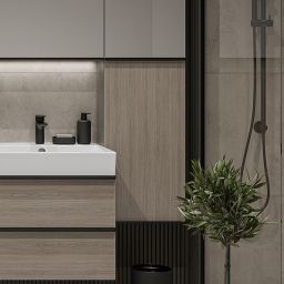 Cersanit Virgo szafka 40 cm wisząca szary/dąb S522-038