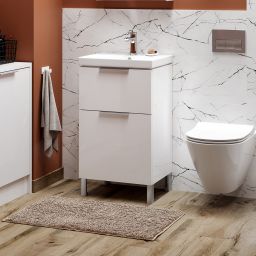 Cersanit City zestaw meblowy 50 cm umywalka z szafką biały połysk S801-421