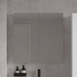 Cersanit City szafka 49,4x14,1x80 cm z lustrem biała S584-023-DSM