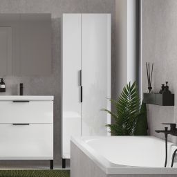 Cersanit City szafka boczna 180 cm wysoka wisząca biały połysk S584-019-DSM