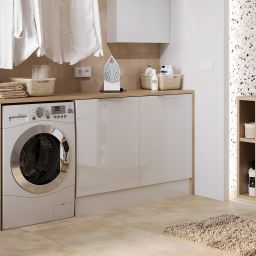 Cersanit City szafka 60x44,7x72 cm boczna wisząca z koszem na pranie biała S584-026