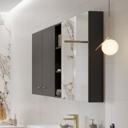 Cersanit Larga szafka 20x14x80 cm boczna wisząca antracyt S164-042