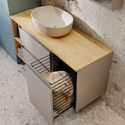 Cersanit Moduo szafka 59,5x14,4x80 cm z lustrem kaszmir S590-109-DSM