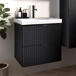 Cersanit Tirso szafka 59,4x44,7x57,2 cm podumywalkowa wisząca czarna S1017-010