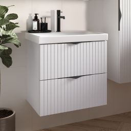 Cersanit Tirso szafka 59,4x44,7x57,2 cm podumywalkowa wisząca biała S1015-007