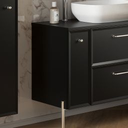 Cersanit Milagros szafka 20x44,6x55,1 cm boczna wisząca czarny mat S1022-007