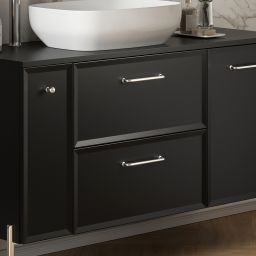 Cersanit Milagros szafka 79,4x44,6x55,1 cm podumywalkowa wisząca czarna S1017-003
